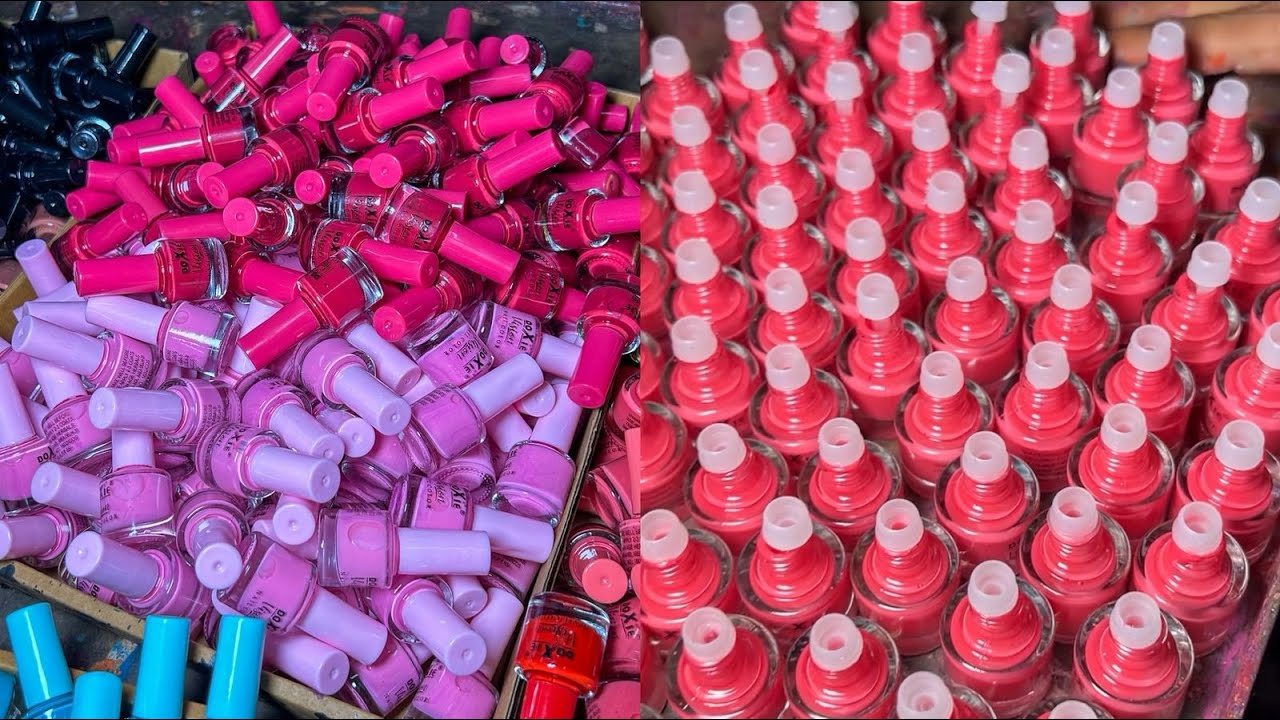 Surprising process of nail polish making in a local factory