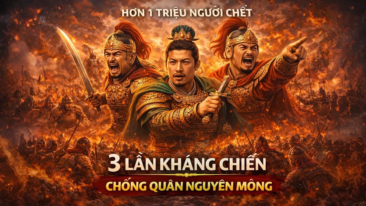 FULL | 3 LẦN KHÁNG CHIẾN CHỐNG NGUYÊN MÔNG (Bản mới) | Việt Sử Ký AI