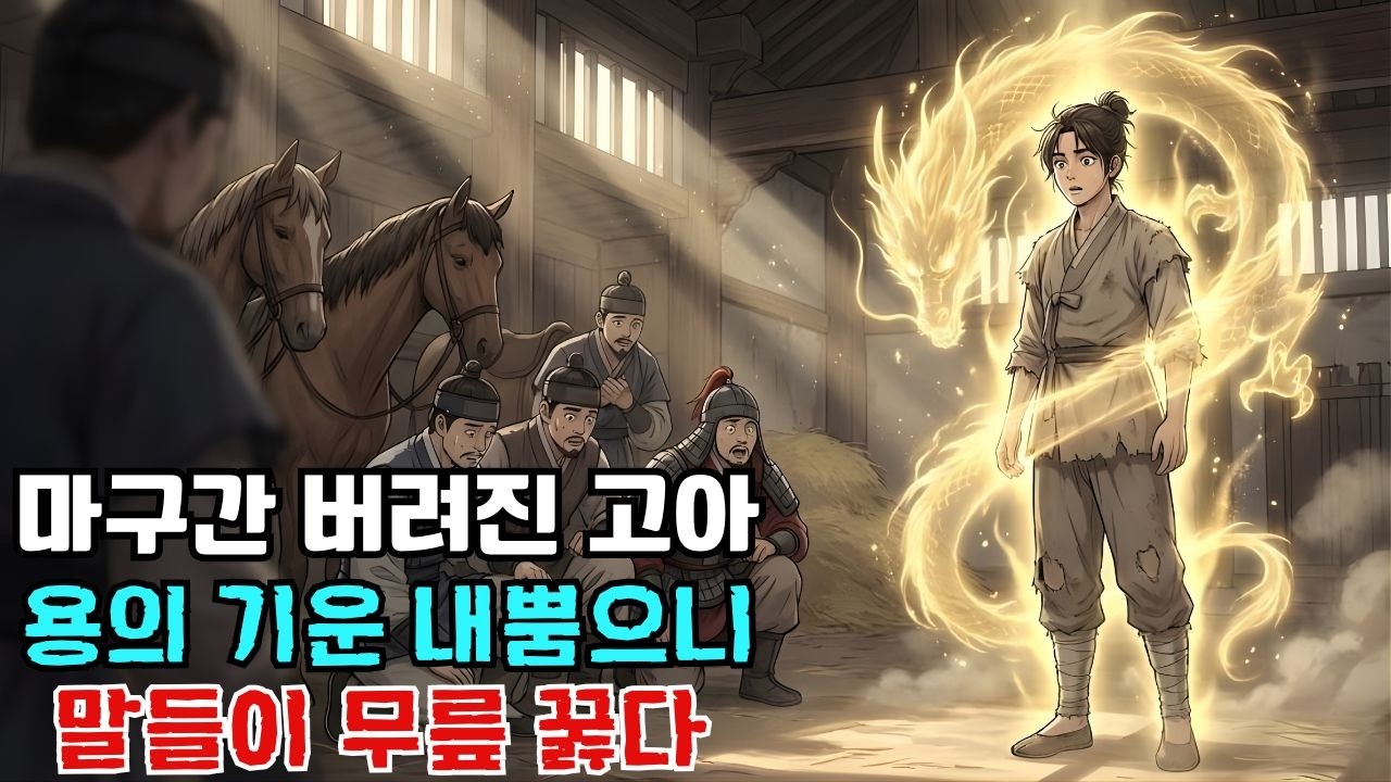 황실 마구간에 버려진 고아 소년이 제왕의 용기를 내뿜자 사나운 명마들이 일제히 무릎 꿇고 왕의 핏줄임을 증명하다. 야담ㅣ조선이야기ㅣ민담 ㅣ오디오북.