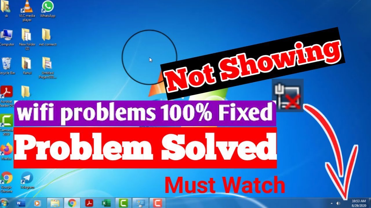 Internet Icon Not Showing On Taskbar Windows 7 | Wifi Icon Missing On Taskbar Windows 7