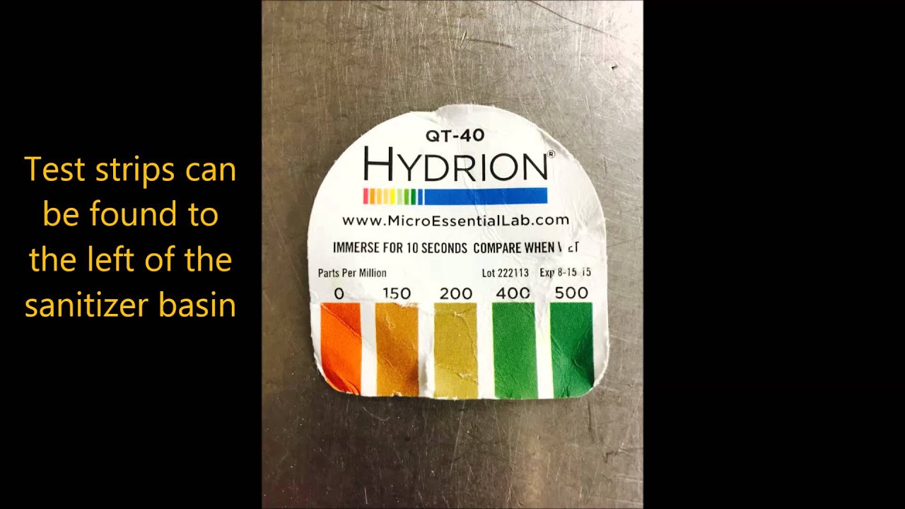 Testing Sanitizing Solution