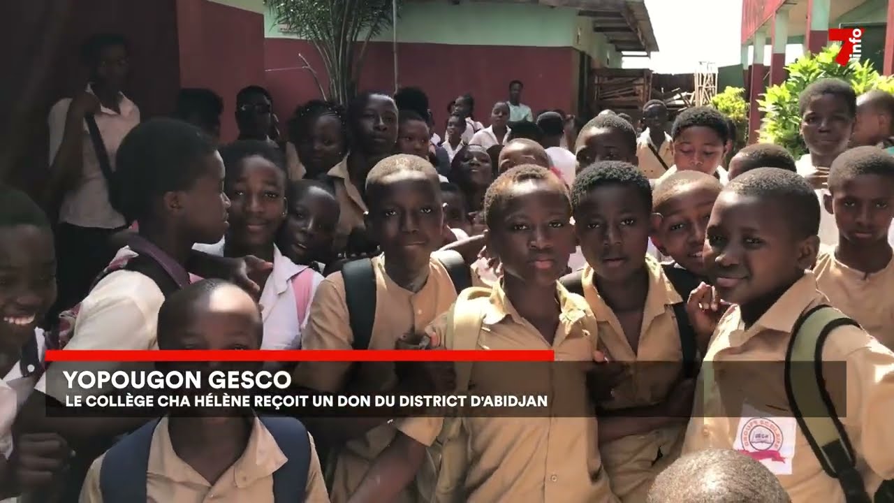 Yopougon Gesco : le collège Cha Hélène reçoit un don du district d'Abidjan