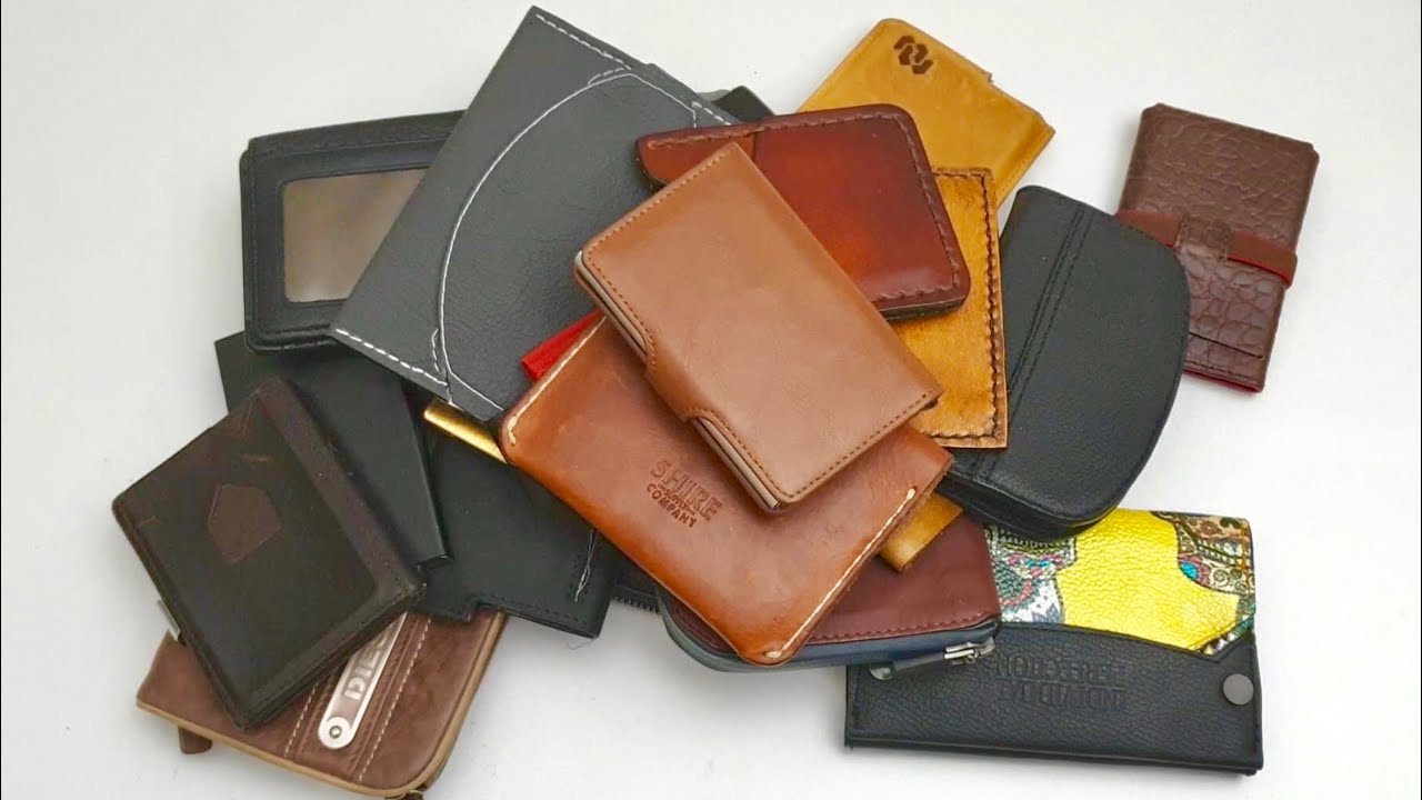 Coleccion de Carteras de Piel Titanio Metal EDC Urbano