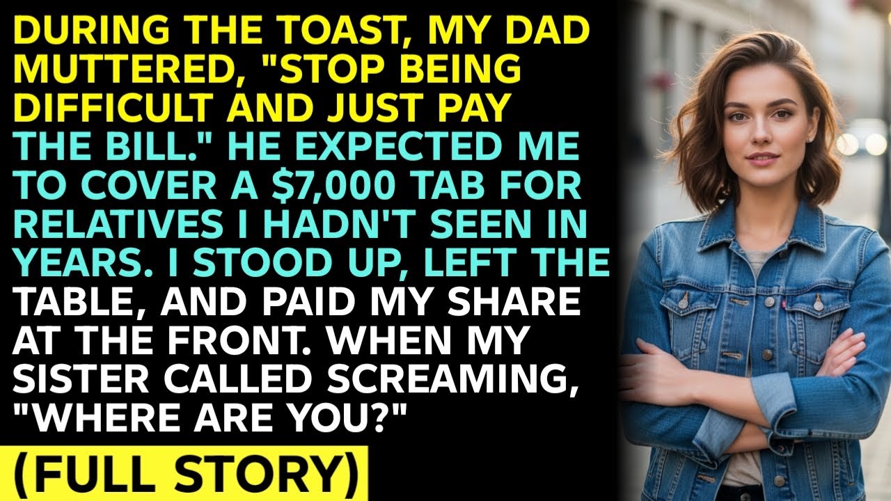 DURING THE TOAST, MY DAD MUTTERED, 