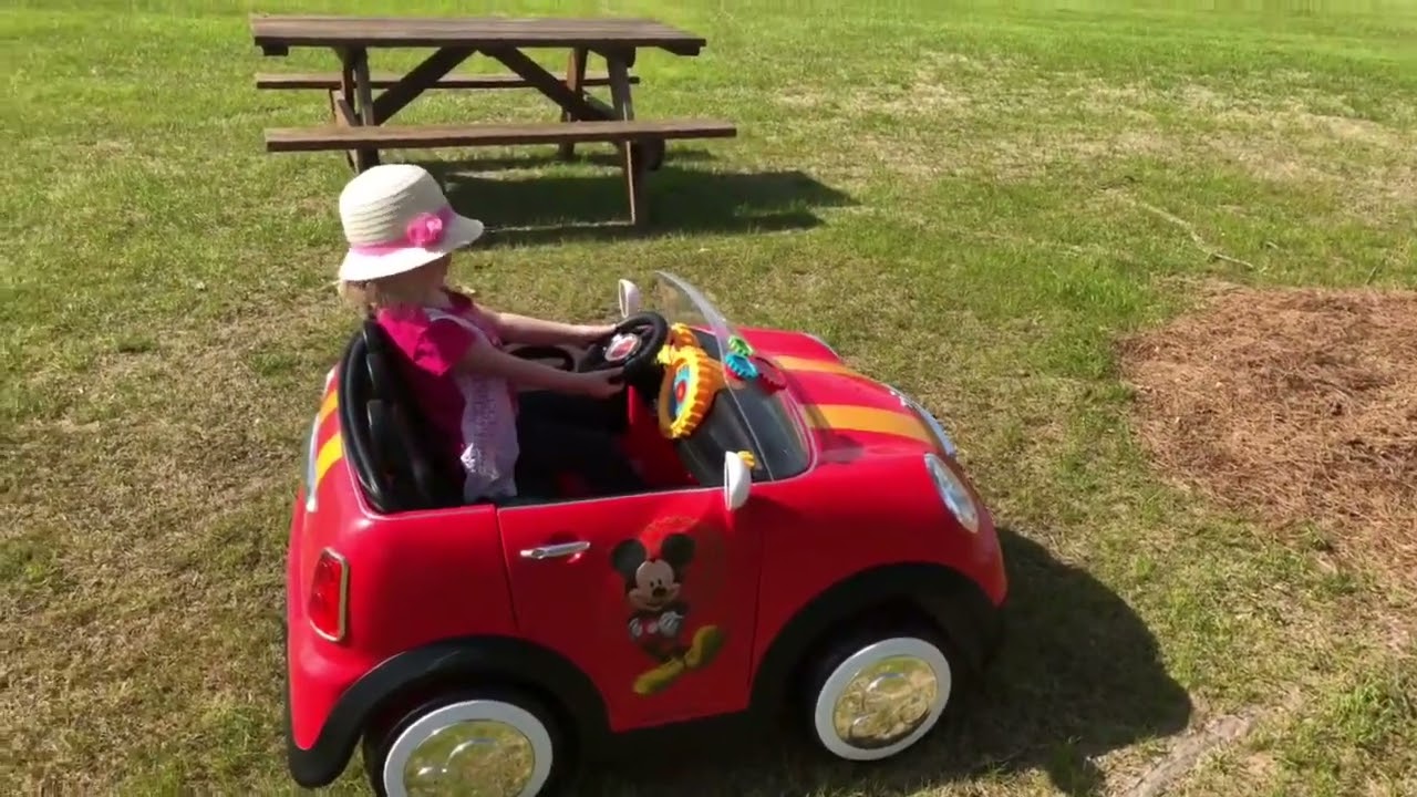First time driving Mickey car since Christmas