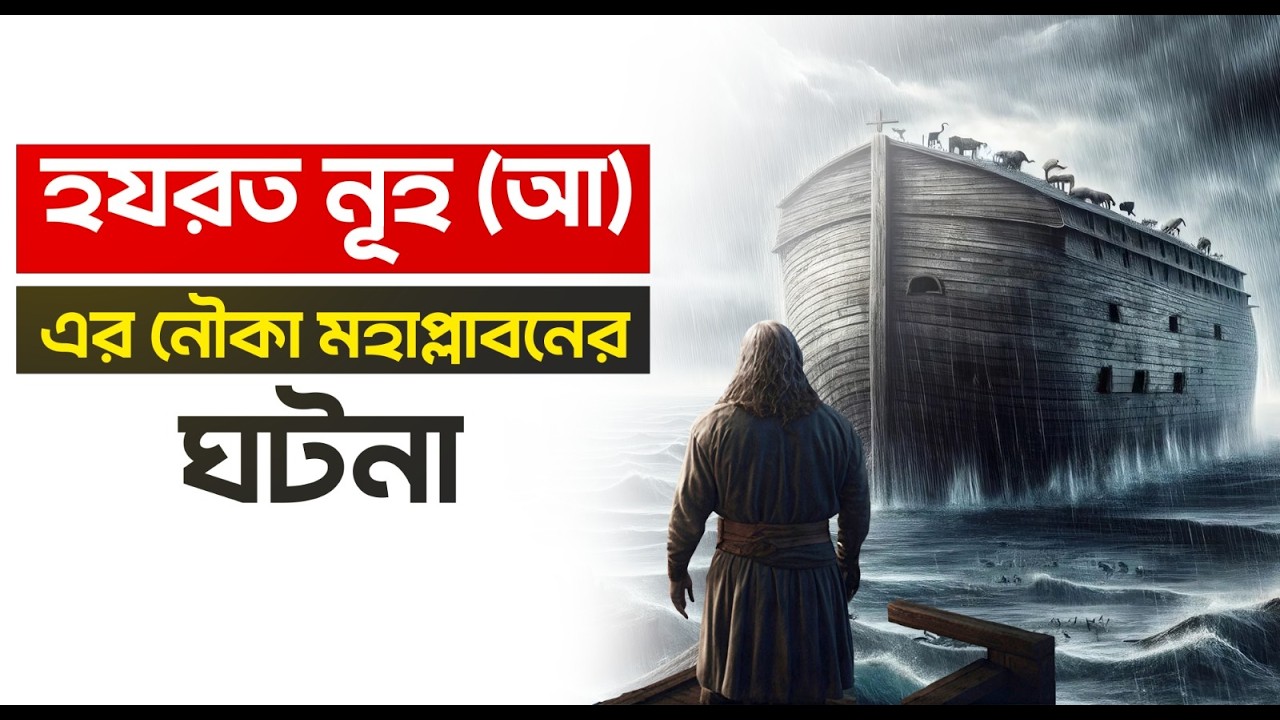 হযরত নূহ (আ.) এর নৌকা ও মহাপ্লাবনের ঘটনা ।  Prophet Nuh । Full Story of Noah's । islamic video