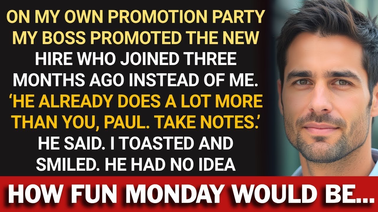 My own PROMOTION PARTY turned into a HUM1L1AT1ON when my BOSS promoted the NEW GUY instead of me.