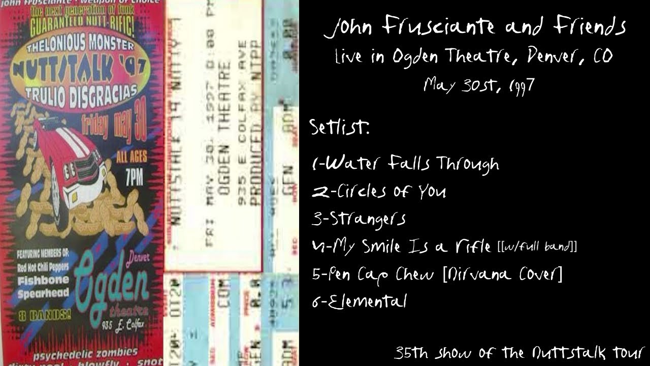 John Frusciante - Denver/CO 1997 (Full Show Uncut AUD)