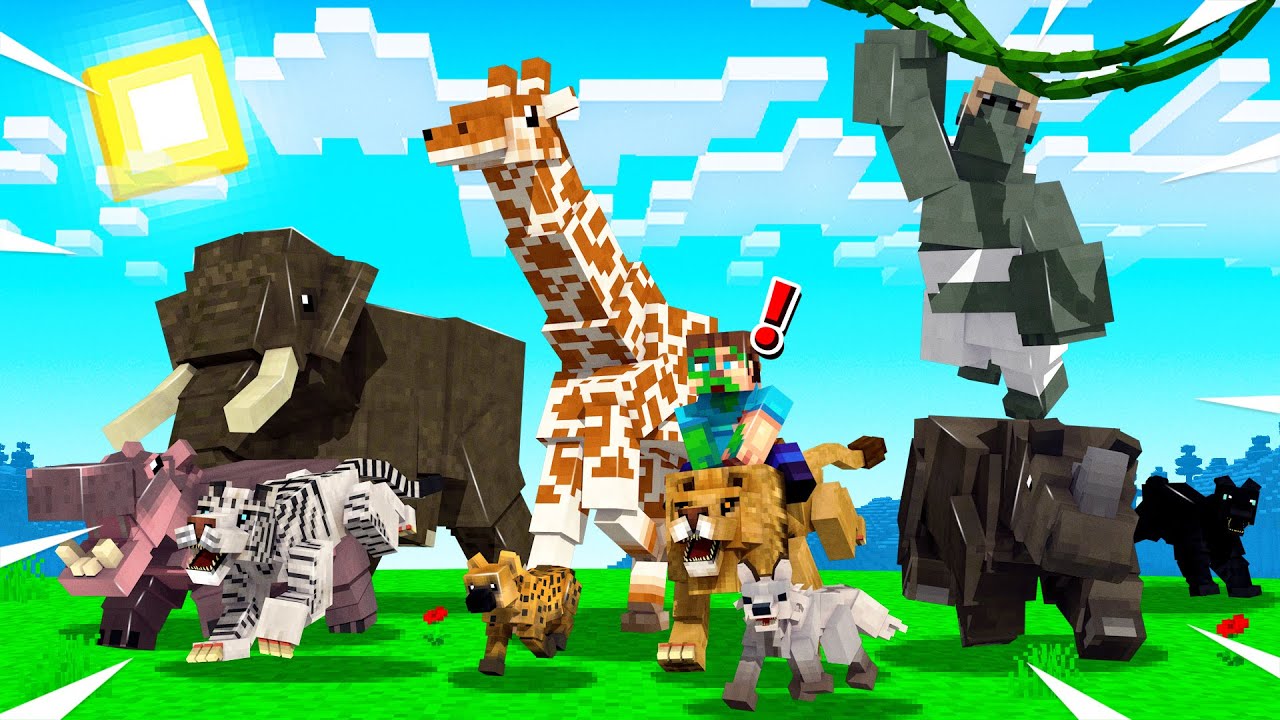 My ANIMAL ARMY goes to WAR in MINECRAFT!