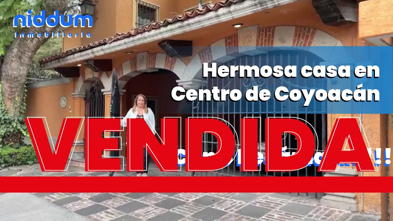 Casa en el Corazón de Coyoacán | $27.9 mdp | 6 Recámaras, Salón de eventos y Jardín