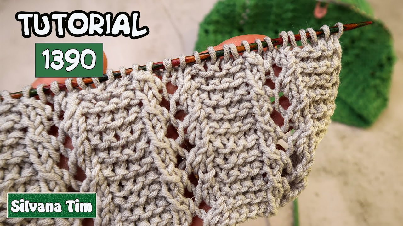 PUNTO "Bromelia" para tejer Sueter, Cardigan, Manta a Dos Agujas / EN CIRCULAR, EN PLANO