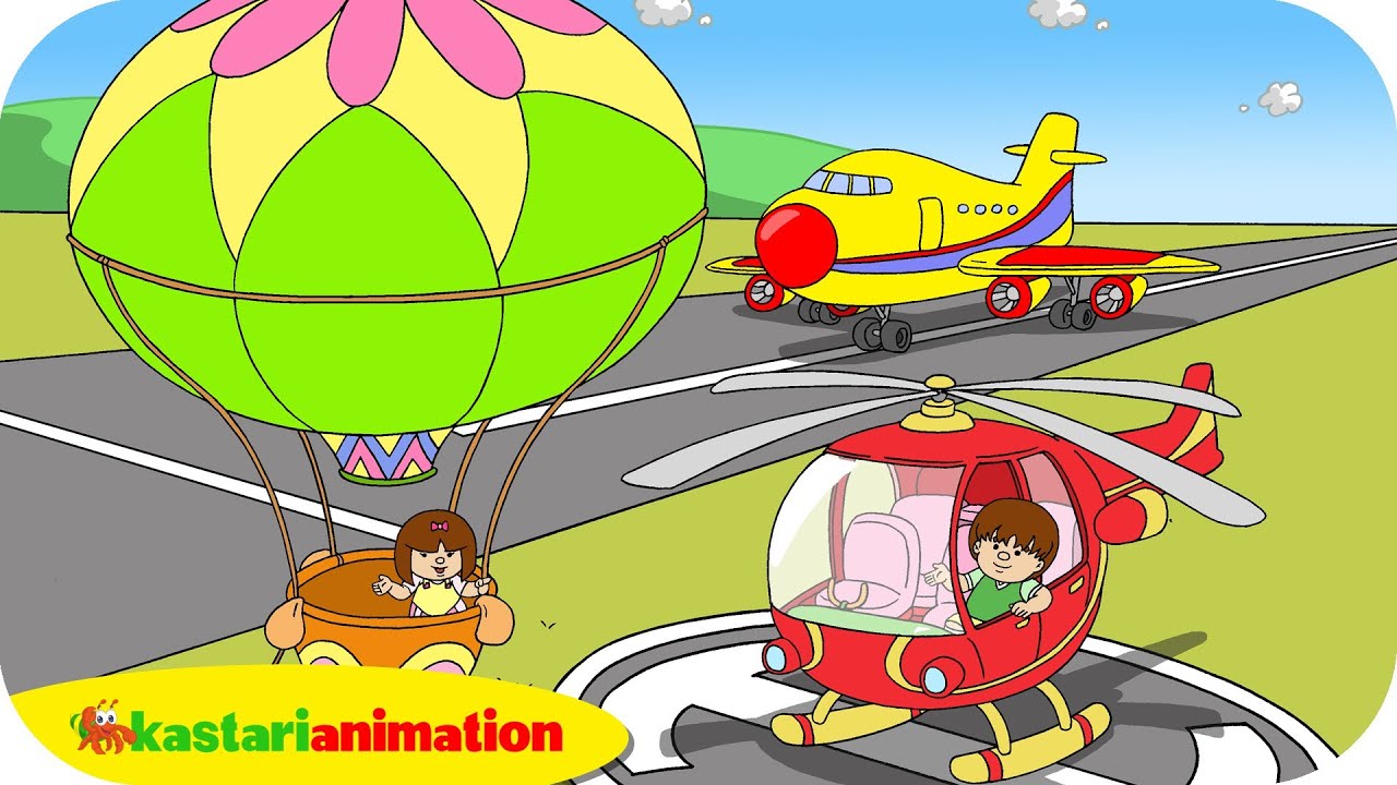 Kutahu Nama Kendaraan (balon udara, helikopter, pesawat terbang) - Kastari Animation Official