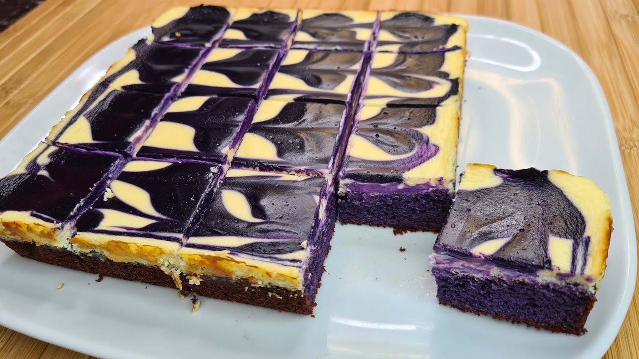Low Carb Ube  CheeseCake Bars |  Coconut Flour Low Carb  Ube Cheesecake Bars  | Kersteen Kitchen
