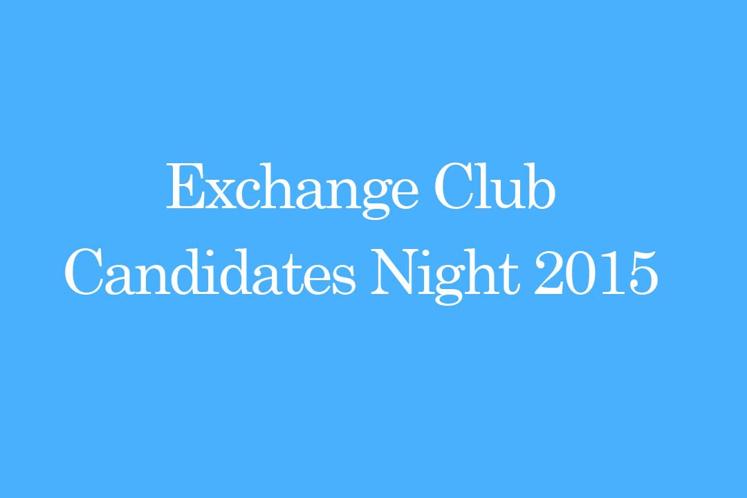 Exchange Club of Merrimack Candidates' Night 2015