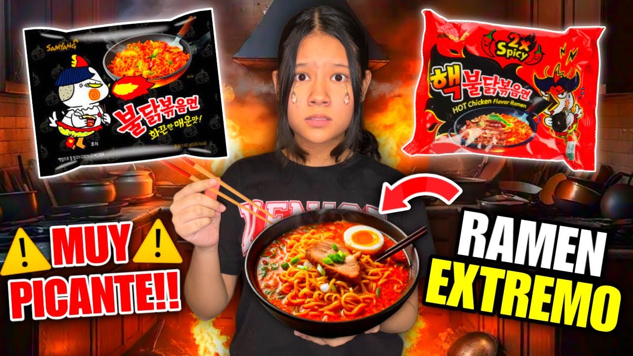 ⚠️COMIENDO EL RAMEN MÁS PICANTE DEL MUNDO!!🌎🌶️  Y ESTO ME PASÓ| Regina MH