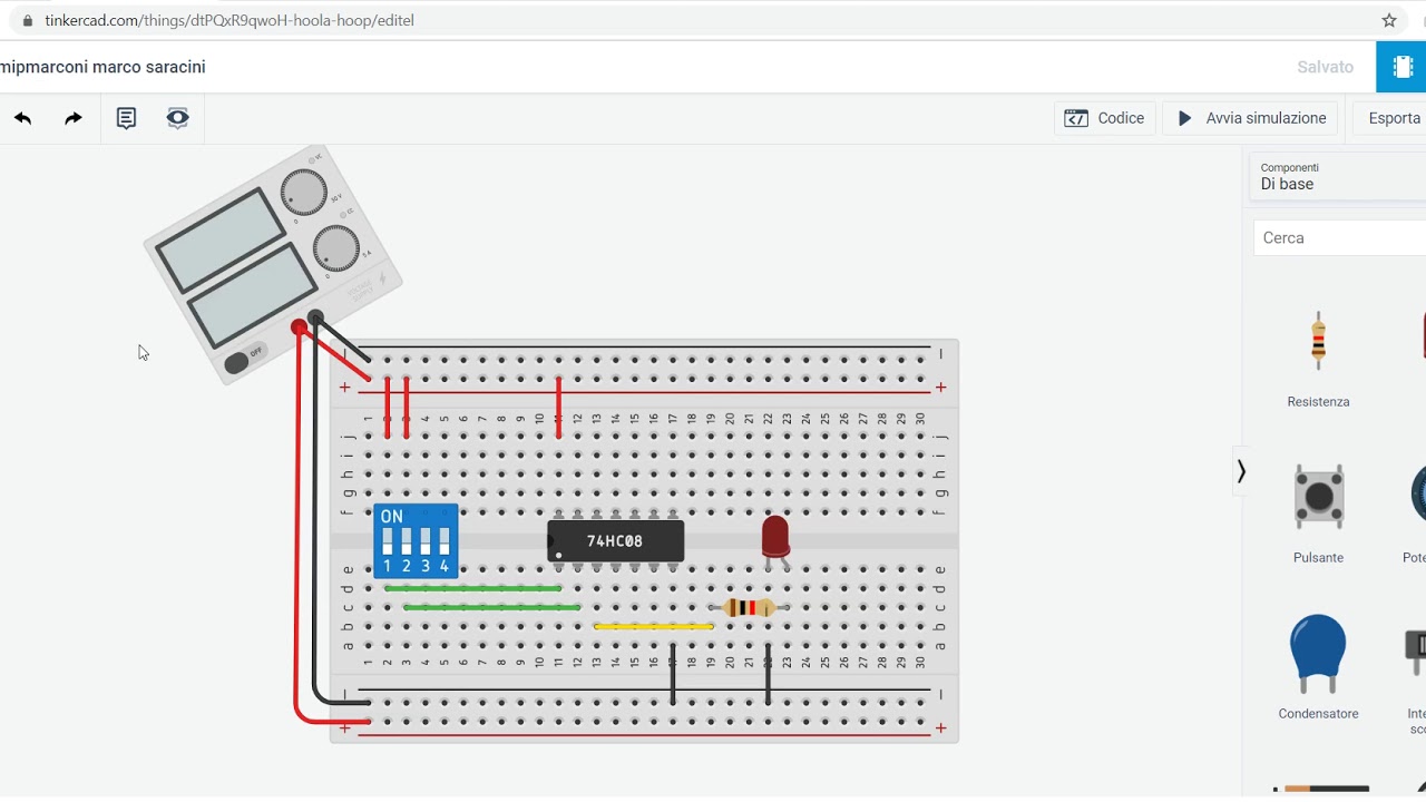 tinkercad - come salvare e rendere pubblico il circuito