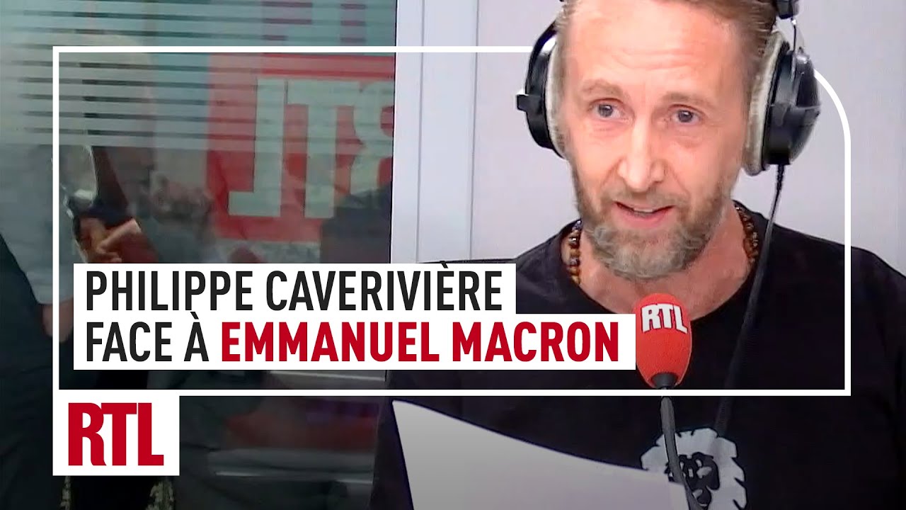 Philippe Caverivière face à Emmanuel Macron