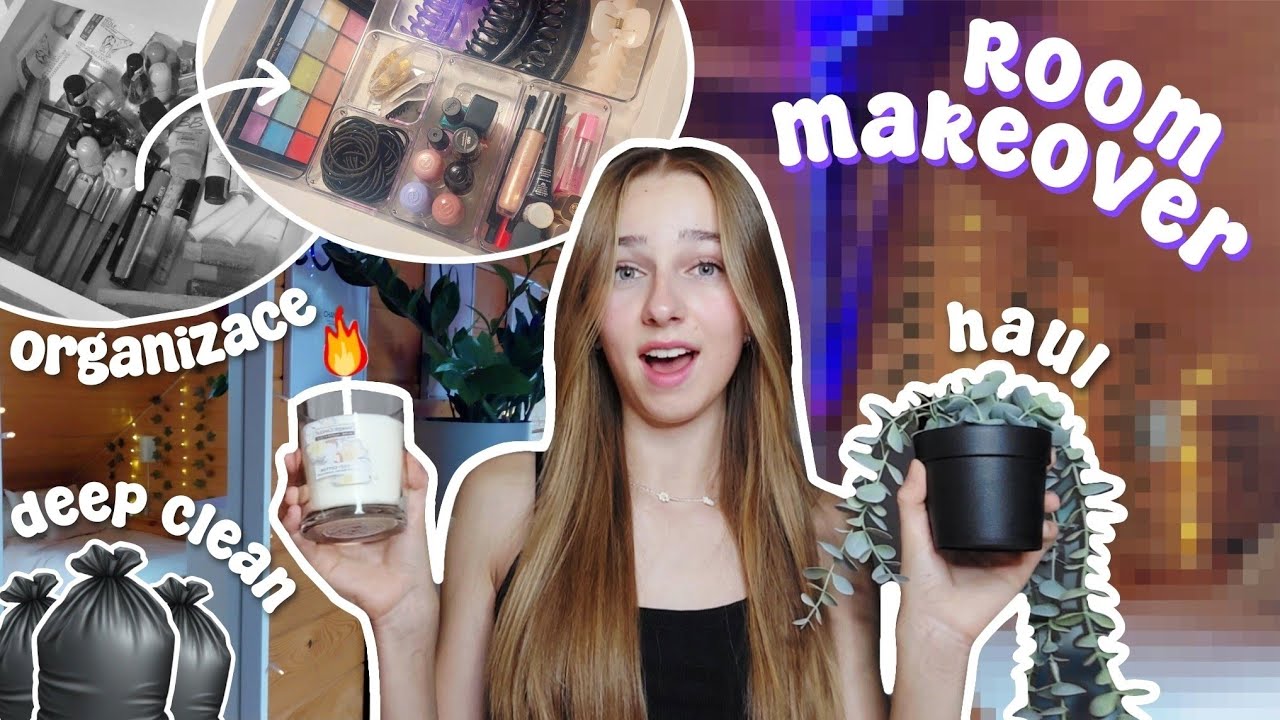 Obří deep clean a organizace pokoje - ROOM MAKEOVER | (valakarol)