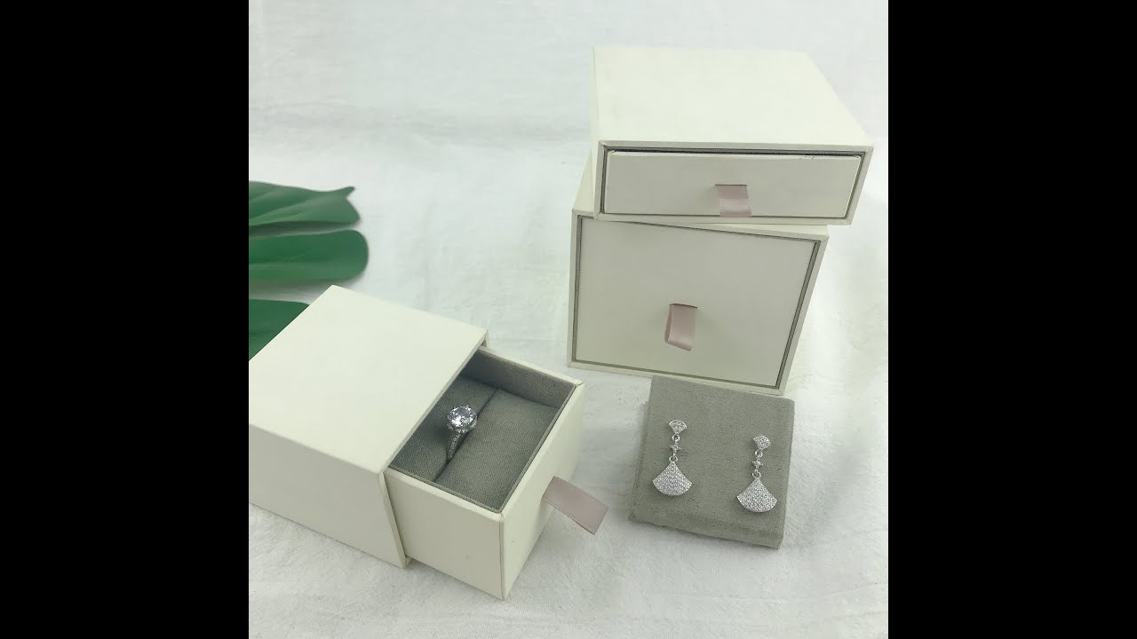 Elegant Rigid Paper Drawer Jewelry Boxes