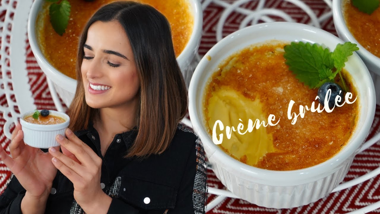 Crème Brûlée selber machen / Französisches Dessert mit Karamellkruste / Vanille-Dessert mit Karamell