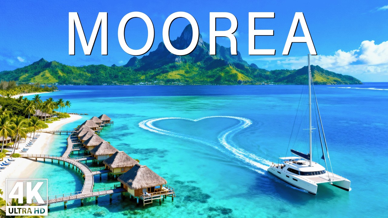 [4K] Moorea 2026 🇵🇫 – Volcanic Peaks, Turquoise Lagoons & Island Dreams |  Deep House Travel 2026