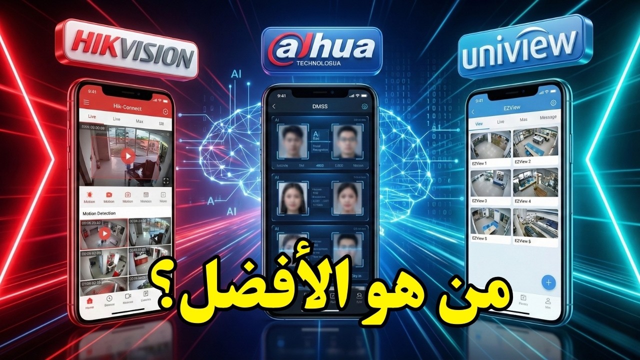 Hik-Connect vs DMSS vs EZView.. من يملك أذكى تطبيق مراقبة؟