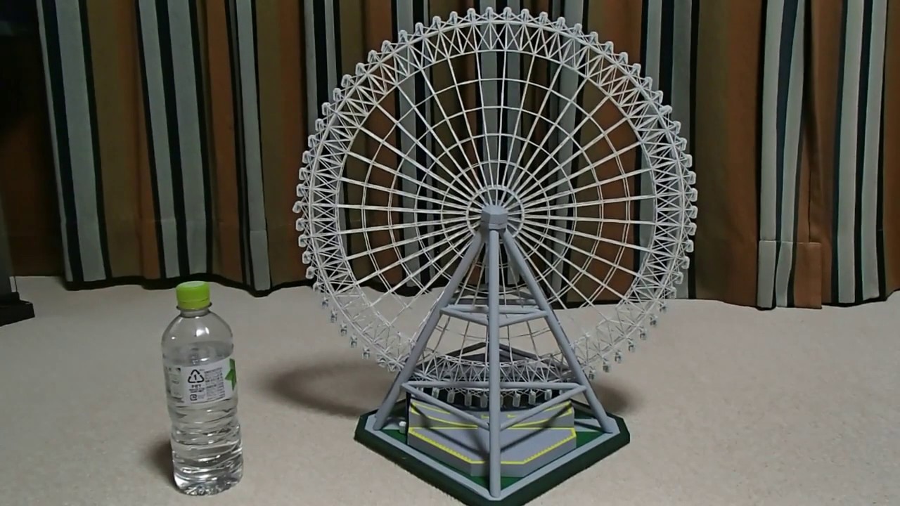 日本一の大阪の観覧車 「Redhorse OSAKA WHEEL」をペーパークラフトで作ってみた