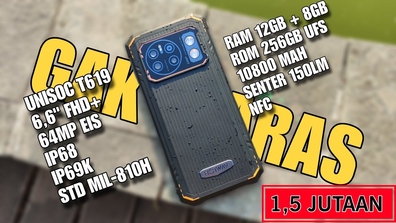 HP outdor RAM 12GB ROM 256GB UNISOC T619 cuma 1 Jutaan! Gak ngotak - Review Hotwav Cyber 13 pro