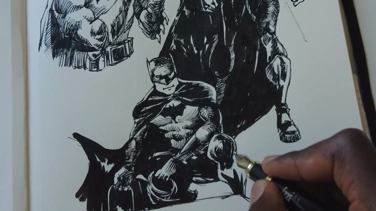 Learn to Draw Batman | Ink Techniques & Shading Tutorial