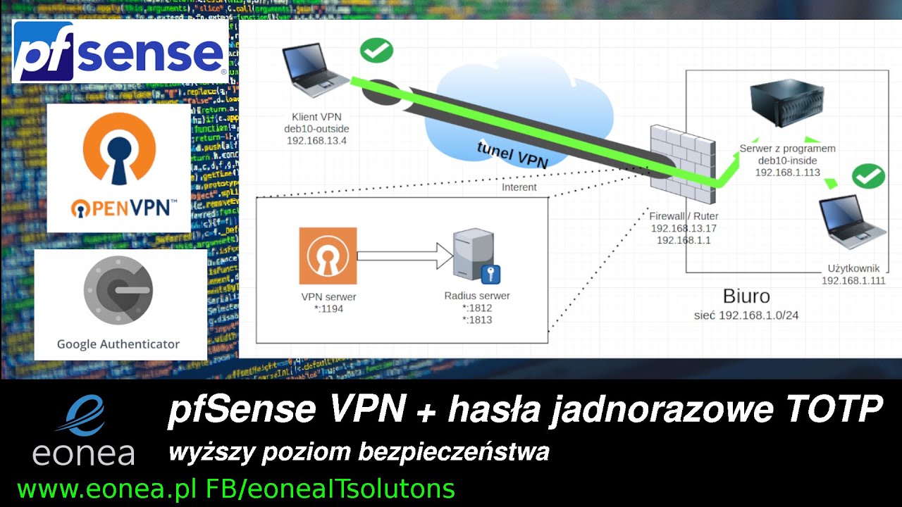 pfSense OpenVPN + hasła jadnorazowe TOTP