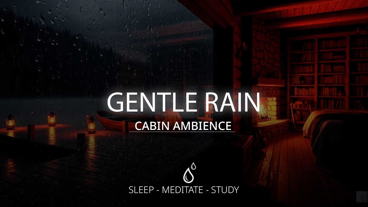 Heav Rain Sounds for Deep Sleep Lakeside Cabin | Rain Ambience