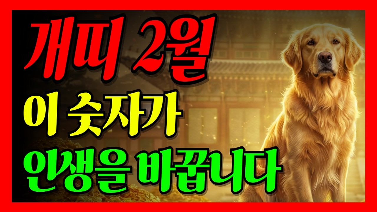 개띠 2월 운세 '이 날짜' 모르면 20년간 후회한다  #개띠2월운세 #2026년개띠운세 #개띠운 #2월운세 #띠운세 #1970년생운세 #1982년생운세 #1994년생운세 #경술생