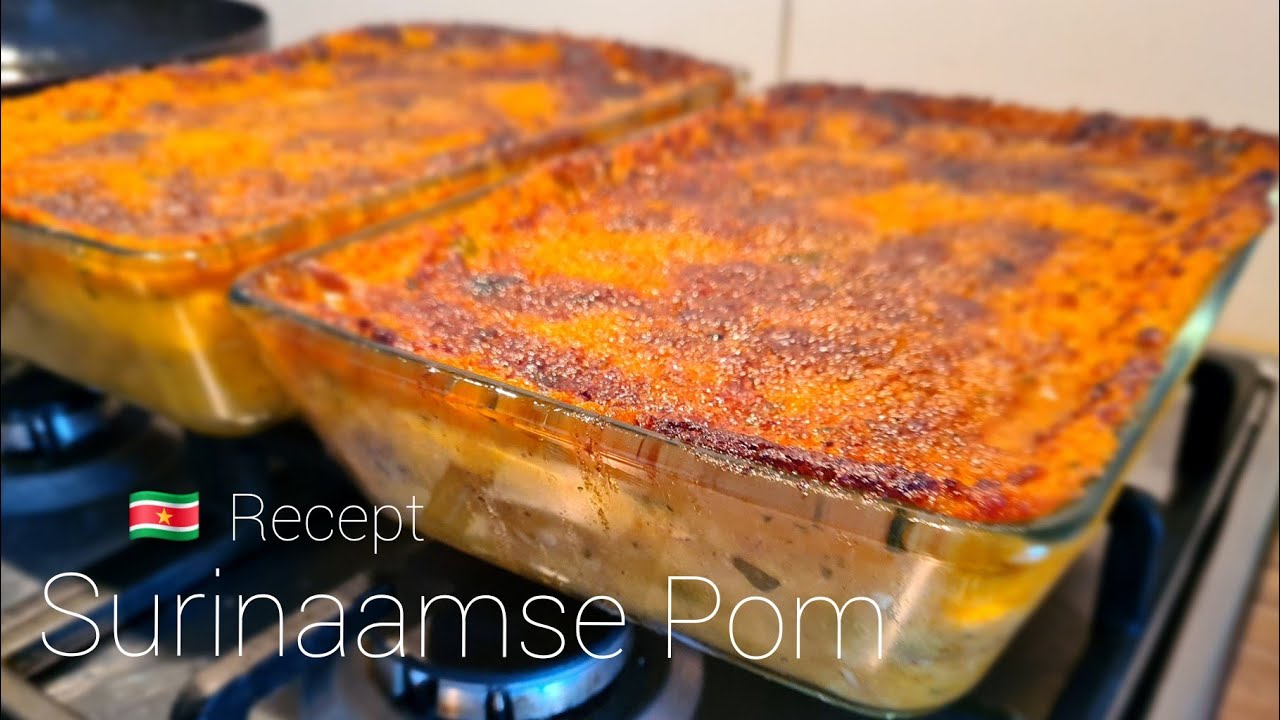 Surinaamse Pom Kip maken  Kerstdagen recept.