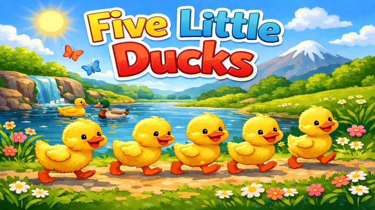 Five Little Ducks 🦆 | Great Kids Song | Nursery Rhymes