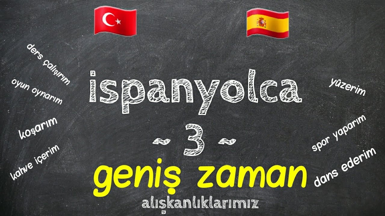 İspanyolca Geniş zaman ispanyolca öğreniyorum ~3~ | el presente simple | aprende español conmigo