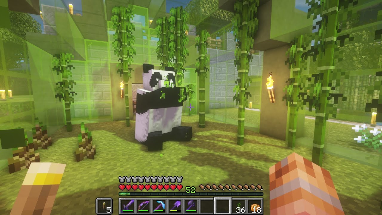 Moving a Panda 5000 blocks in Minecraft