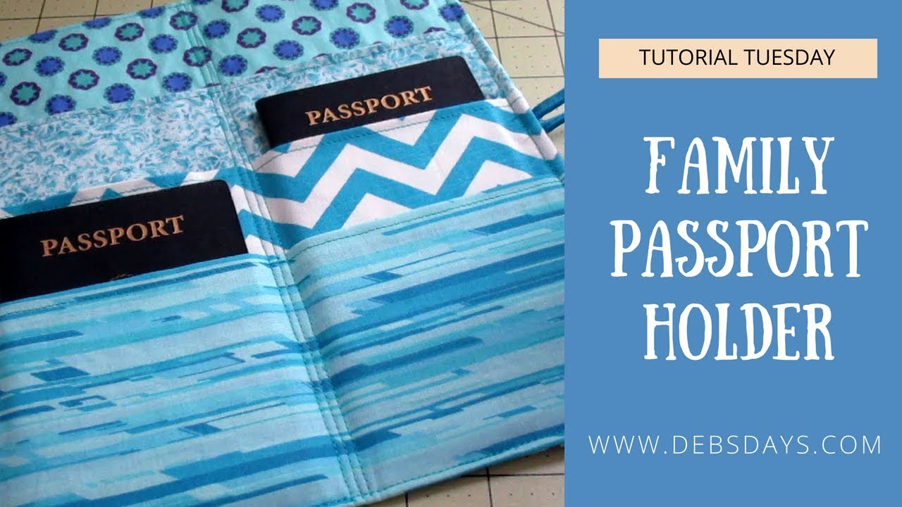 How to Sew a Homemade Family Passport Wallet Holder-  DIY Travel Project