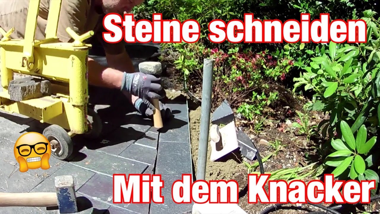 Klinkerpflaster Wienerberger Penter Dresden mit dem Almi Steinknacker zuschneiden pflastern