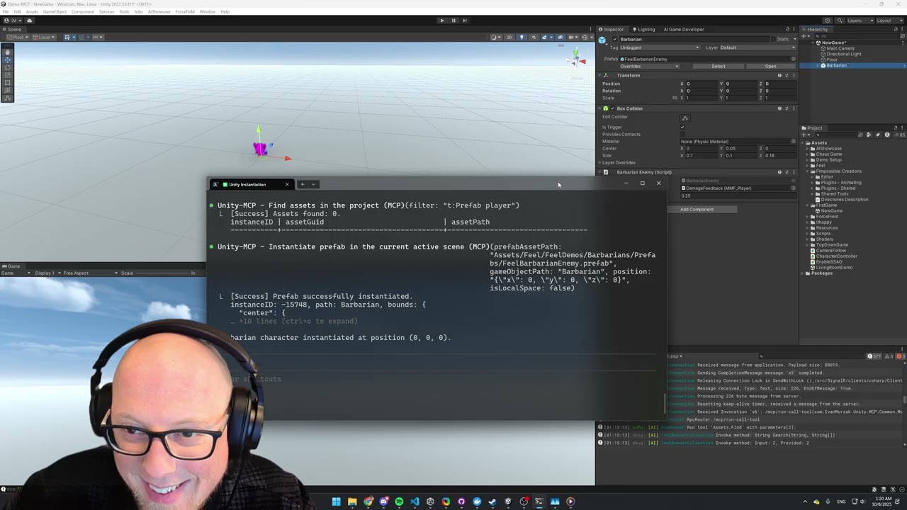 AI Game Developer in Action (Unity Engine)