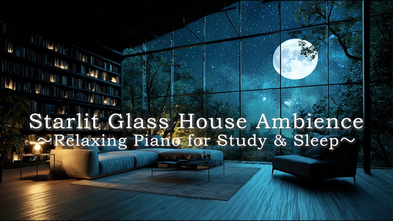 Starlit Glass House Ambience～Relaxing Piano for Study & Sleep～