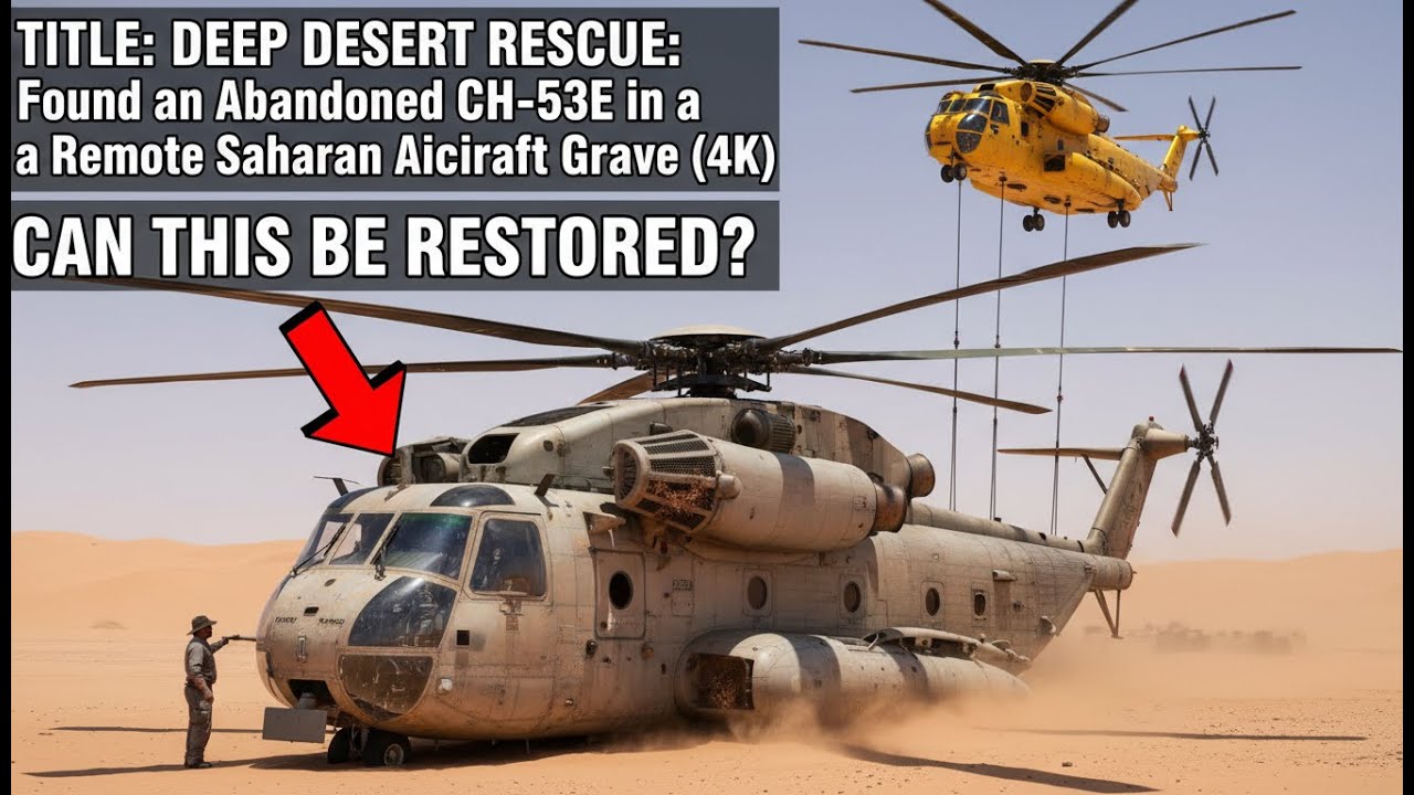 DEEP DESERT RESCUE Found an Abandoned CH 53E in a Remote Saharan Aircraft Grave 4K