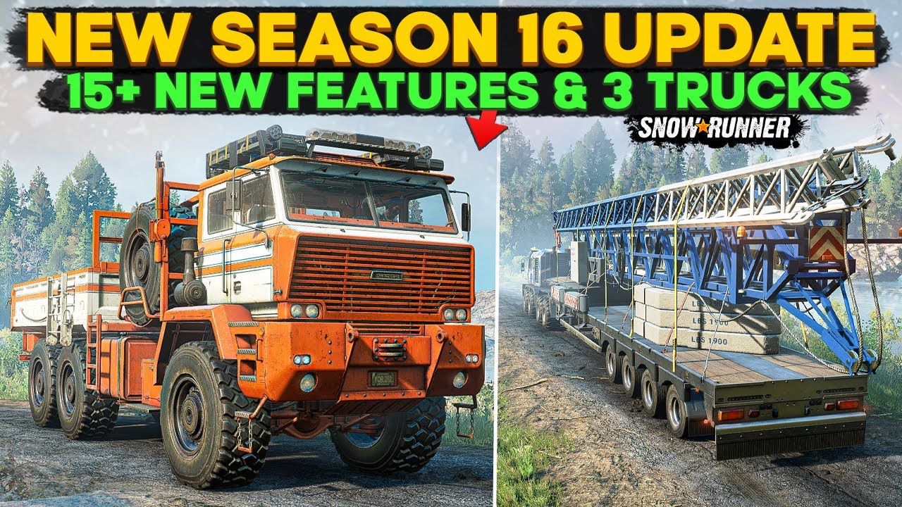 New Huge Season 16 Update All New Features and Content Overview in SnowRunner All You Need to Know