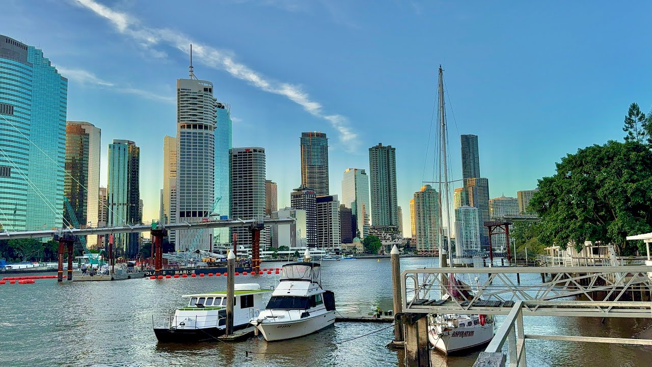 🇦🇺Brisbane City Walking Tour 🦘 | 4K Evening Walking Tour Through Brisbane Kangaroo Point [Part 1]