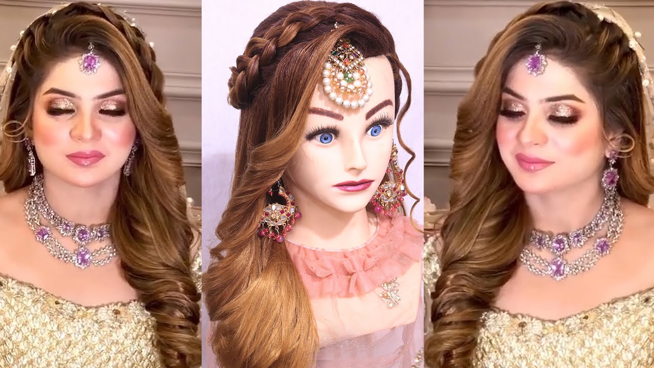Beautiful Curly Hairstyles For Wedding Party l Bridal Hairstyles Kashee's l Walima Bridal hairstyles