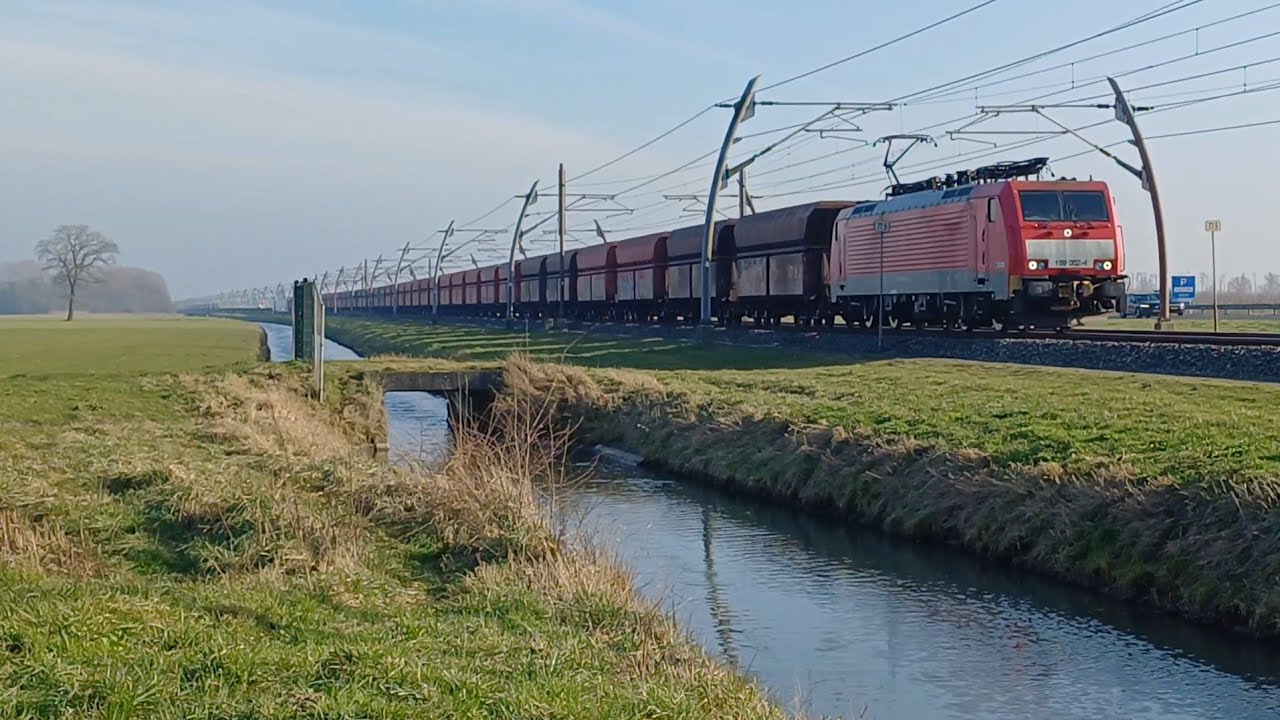 24/1/26:👍DBC 189 052 komt met lege Dillingen-ertstrein langs Hemmen naar Maasvlakte.