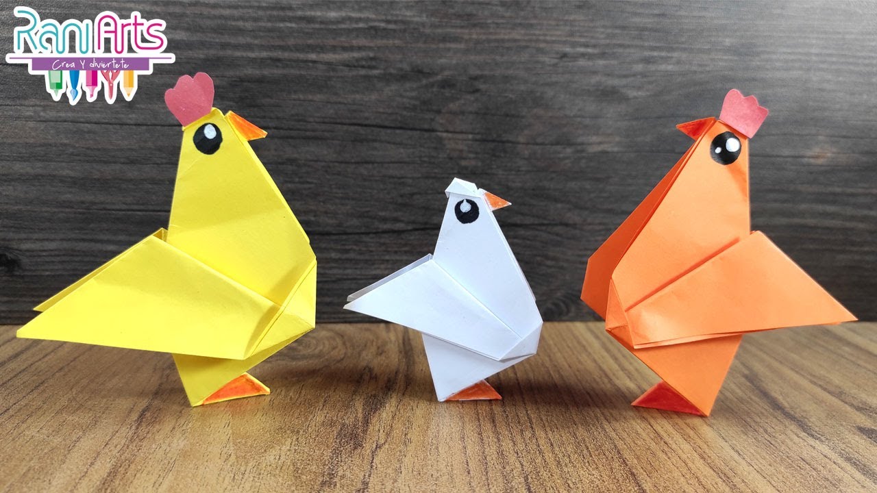 GALLINA ORIGAMI - Paso a paso