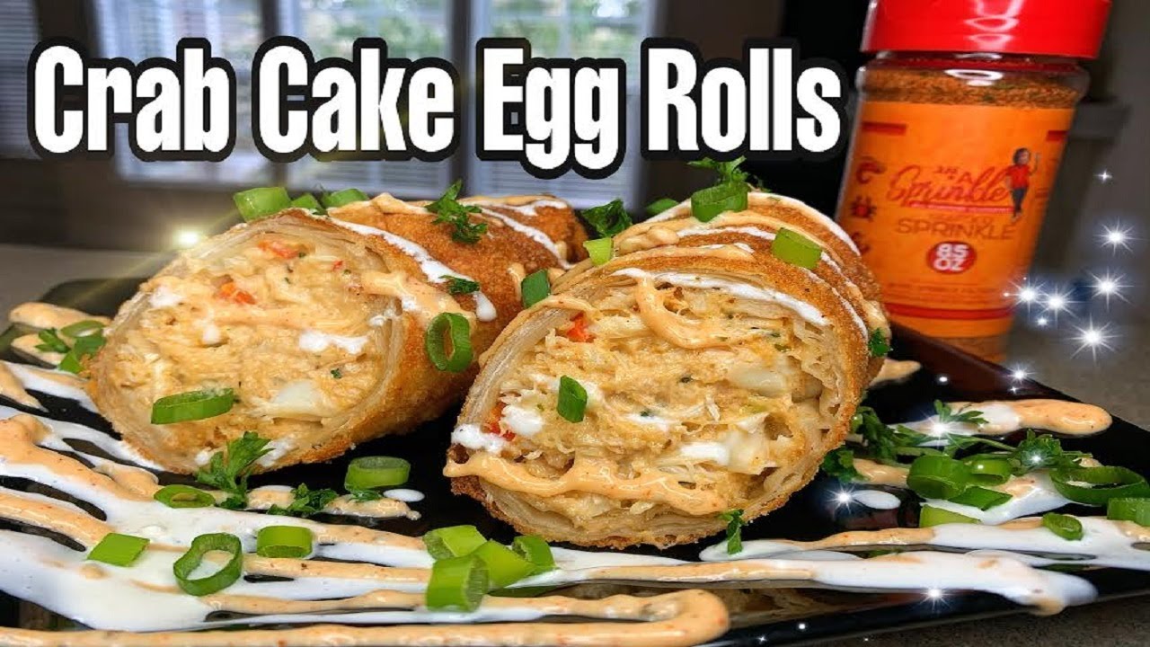 POPULAR Crab Cake Egg Rolls!! (SUPER EASY)