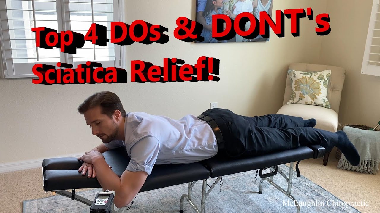 Top 4 DOs & DON'Ts For Relieving Sciatica Pain Safely at Home!  Herniated Disc & Pinched Nerve Tx!