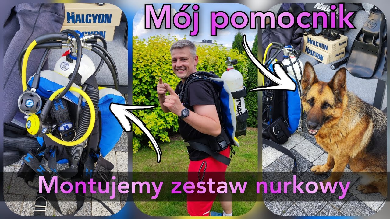 Montujemy zestaw aparatów oddechowych i skrzydło Halcyon #santistypendium, #materiałsponsorowany