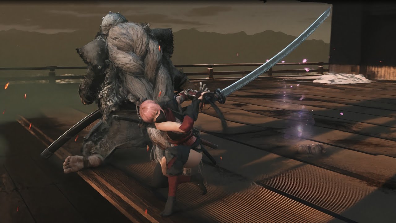 【SEKIRO】ピンクくノ一隻狼さん 大忍び 梟 下手くそだけど正攻法で勝っている
